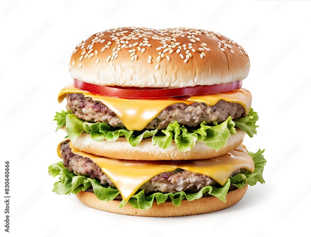 hamburger isolated on white hamburger isolated on white