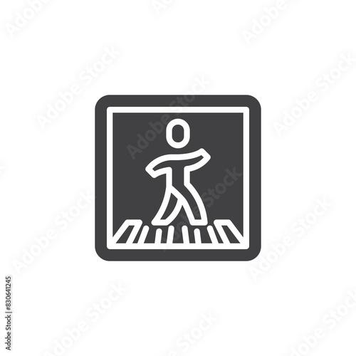 Pedestrian crosswalk vector icon