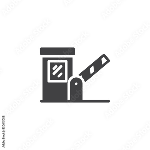 Tollbooth barrier vector icon