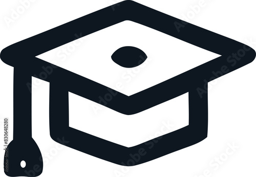 Graduation Cap Education Symbolization Minimal Theme.