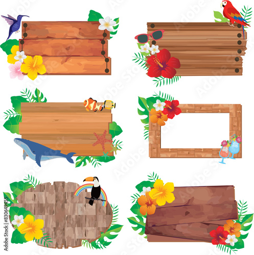 南国　バカンス　旅行　フレーム枠
