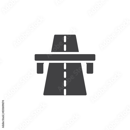 Overpass road vector icon