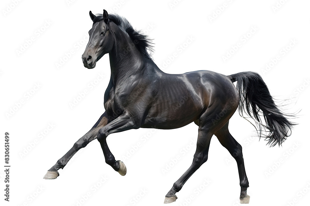 Beautiful Black Horse Running With Transparent Background Beautiful Black Horse Running With Transparent Background