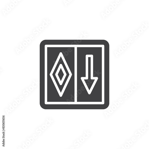 HOV lane roadsign vector icon
