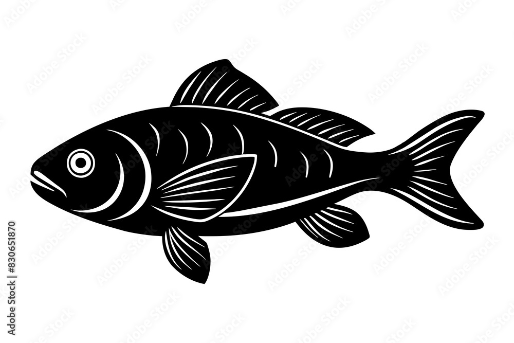 fish silhouette vector illustration