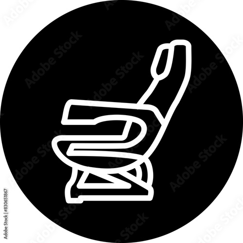 Vector Design Airplane Seat Icon Style