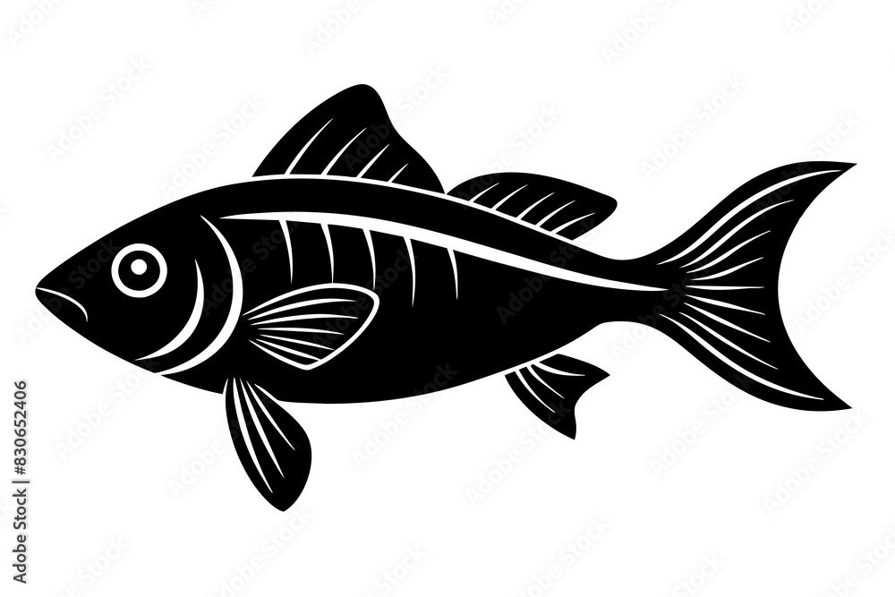 fish silhouette vector illustration