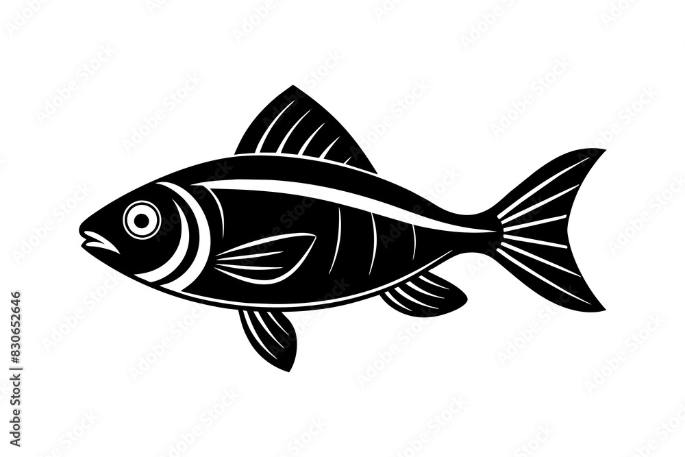 fish silhouette vector illustration