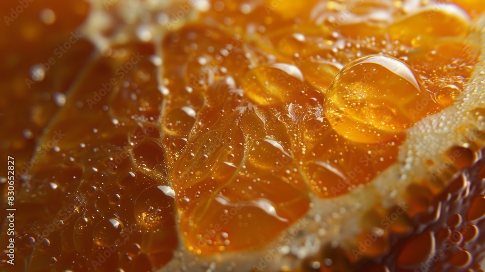 Close-up macro shot of fresh juicy orange fruit with vibrant color and detailed texture Close-up macro shot of fresh juicy orange fruit with vibrant color and detailed texture