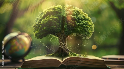 The concept of learning is the Tree of Knowledge symbolizing the triumph of reason photo