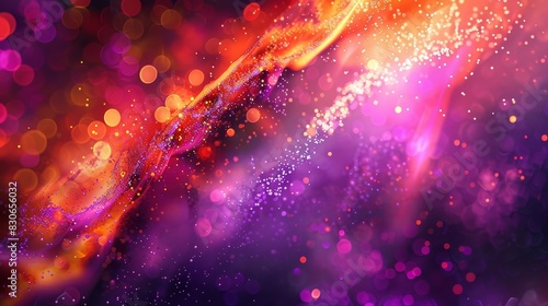 Vibrant academic celebration bright violet and tangerine sparkling effects background photo