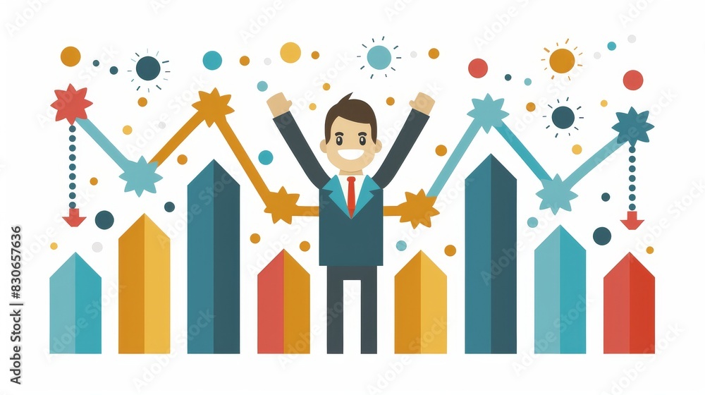 Design concept of successful businessman Design concept of successful businessman