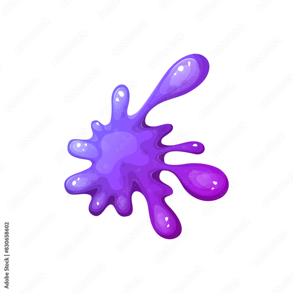 Liquid colorful slime in cartoon style. Fluid mucus drip, splatter or splash isolated on white background. Sticky dribble down, toxic blot. Vector illustration Liquid colorful slime in cartoon style. Fluid mucus drip, splatter or splash isolated on white background. Sticky dribble down, toxic blot. Vector illustration