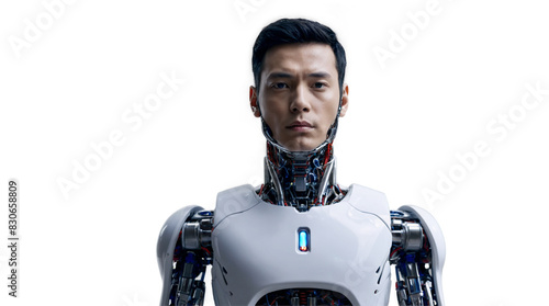 AI robot with Cyborg body Transparent png 