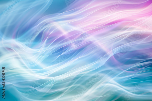 Ethereal Blue and Pink Abstract Light Waves Background