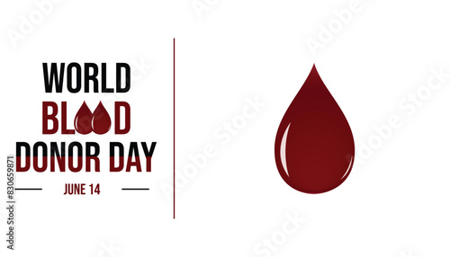 World Blood Donor Day vector, banner, flyer, poster on white background. Donate blood save life. Blood donation concept for June 14. world blood donor day awareness illustration design isolated vector