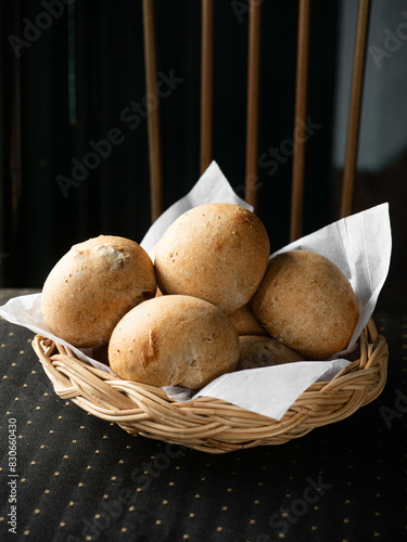 basket of fig bread buns