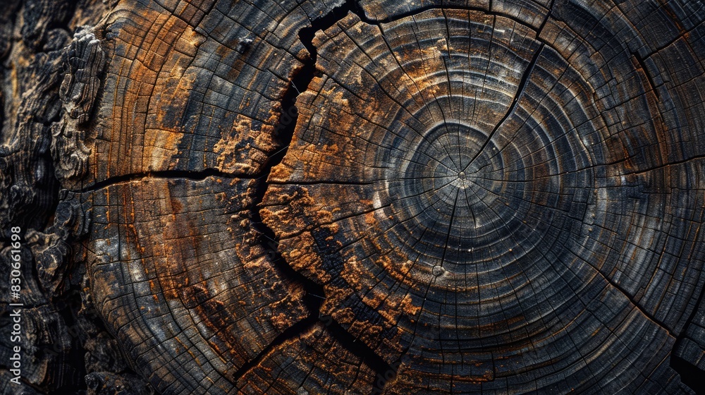 Fototapeta premium Tree trunk stack for captivating background images and textures