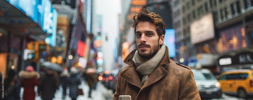 Fashion man in the city portrait using phone Fashion man in the city portrait using phone