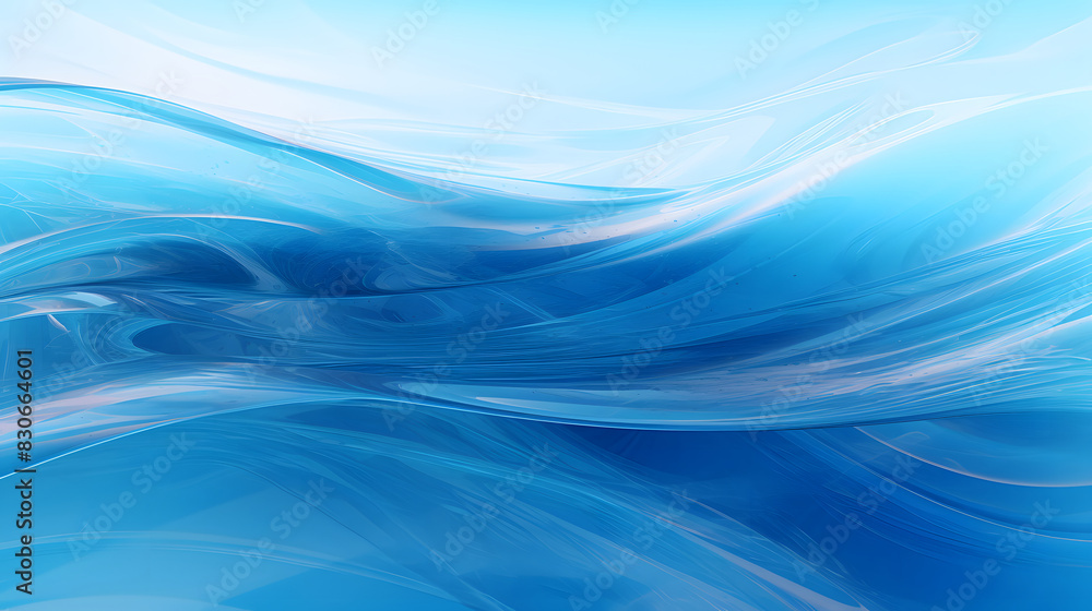 Fototapeta premium Digital blue geometric AI abstract graphics poster background