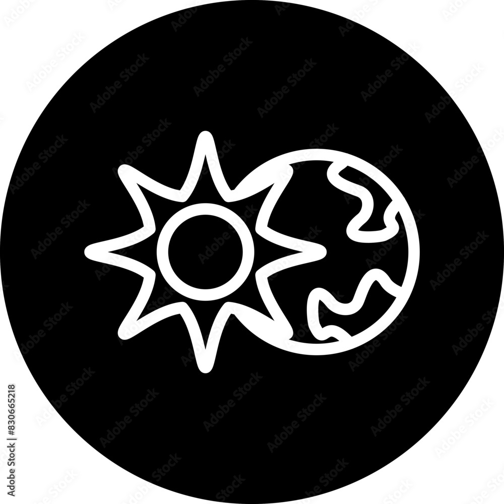 Vector Design Solar Eclipse Icon Style Vector Design Solar Eclipse Icon Style