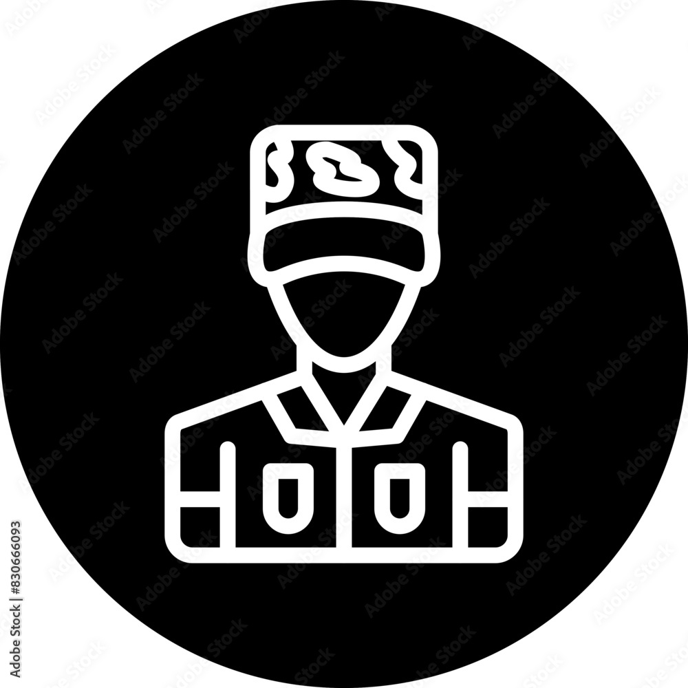 Vector Design Army Captain Icon Style Vector Design Army Captain Icon Style