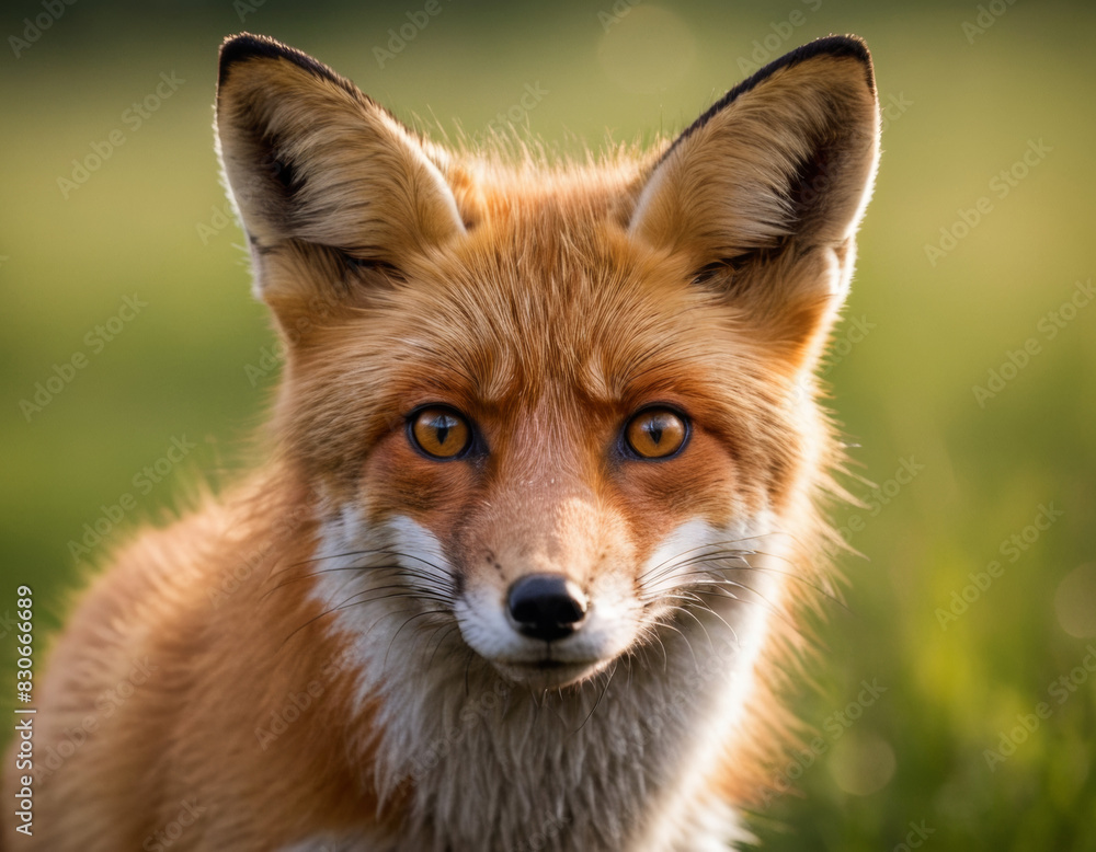 Close-up portrait of curious fox Close-up portrait of curious fox