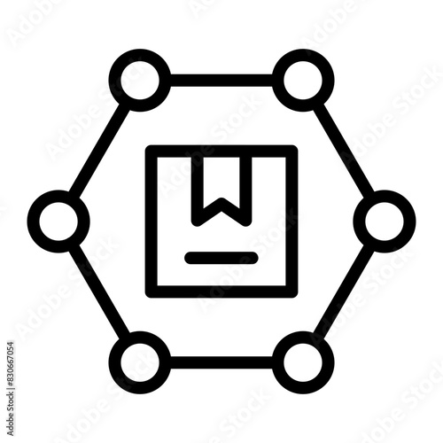 Supply Chain Vector Line Icon Design