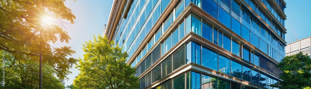 Sustainable Modernity: A Stylish Multi-Story Office Building with Energy-Efficient Features Sustainable Modernity: A Stylish Multi-Story Office Building with Energy-Efficient Features