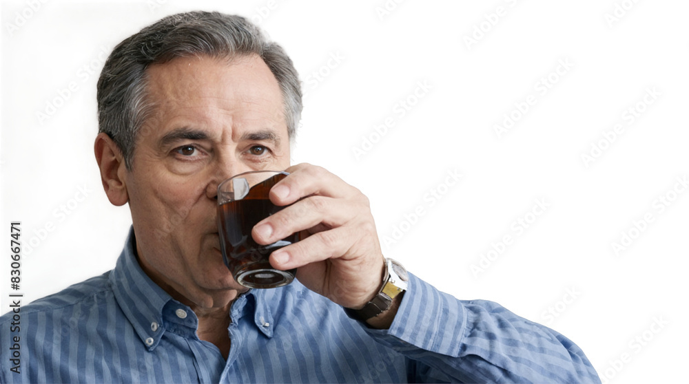 A man drinking cup of tea A man drinking cup of tea
