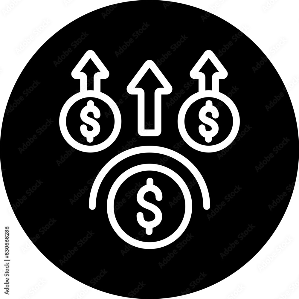 Vector Design Money Benefit Icon Style Vector Design Money Benefit Icon Style