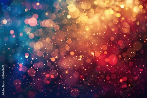 Glittering lights and festive colors for the background.