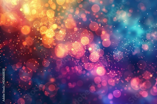 Glittering lights and festive colors for the background.