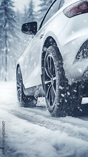 Elegance Car in the Hush of the Snowy Winter © FantasyDreamArt