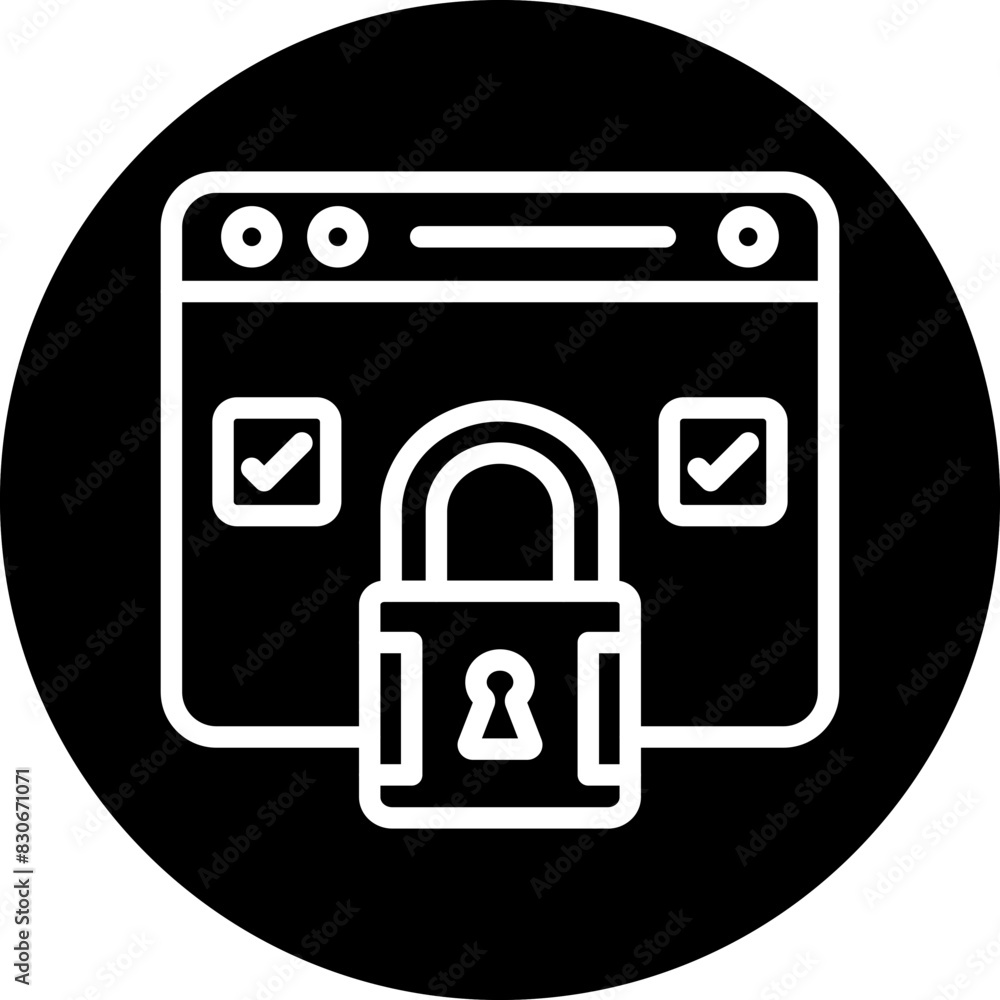 Vector Design Browser Security Icon Style Vector Design Browser Security Icon Style