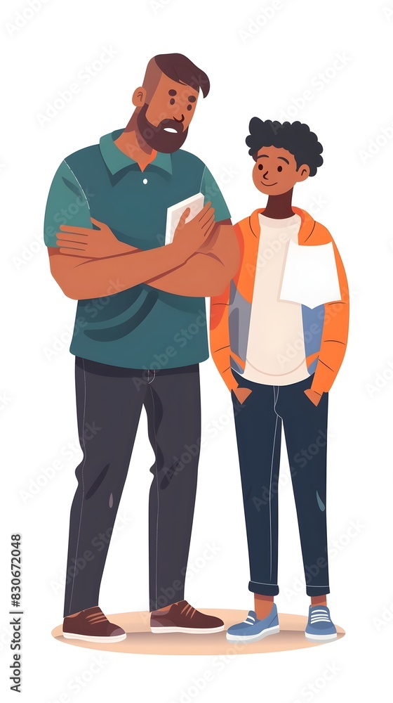 Dedicated Mentor Guiding and Supporting Young Mentee on Path to Success Dedicated Mentor Guiding and Supporting Young Mentee on Path to Success