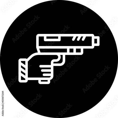 Vector Design Police Shooting Icon Style