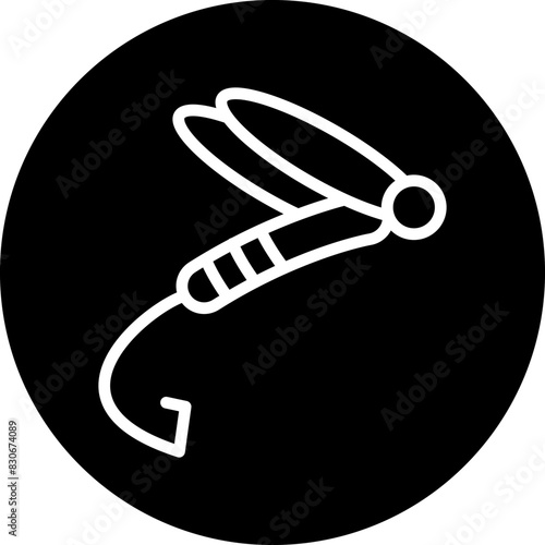 Vector Design Fly-Fishing Icon Style