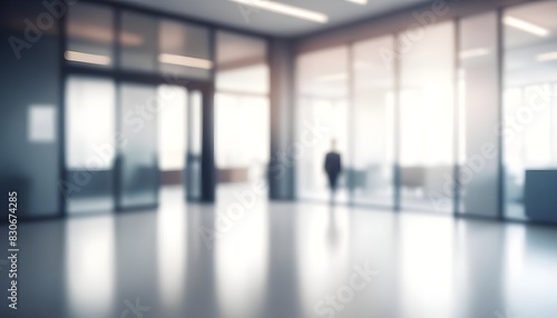 Blurred office background. modern office. Silhouette, business people, business. lobby 