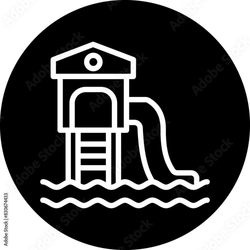 Vector Design Water Slide Icon Style