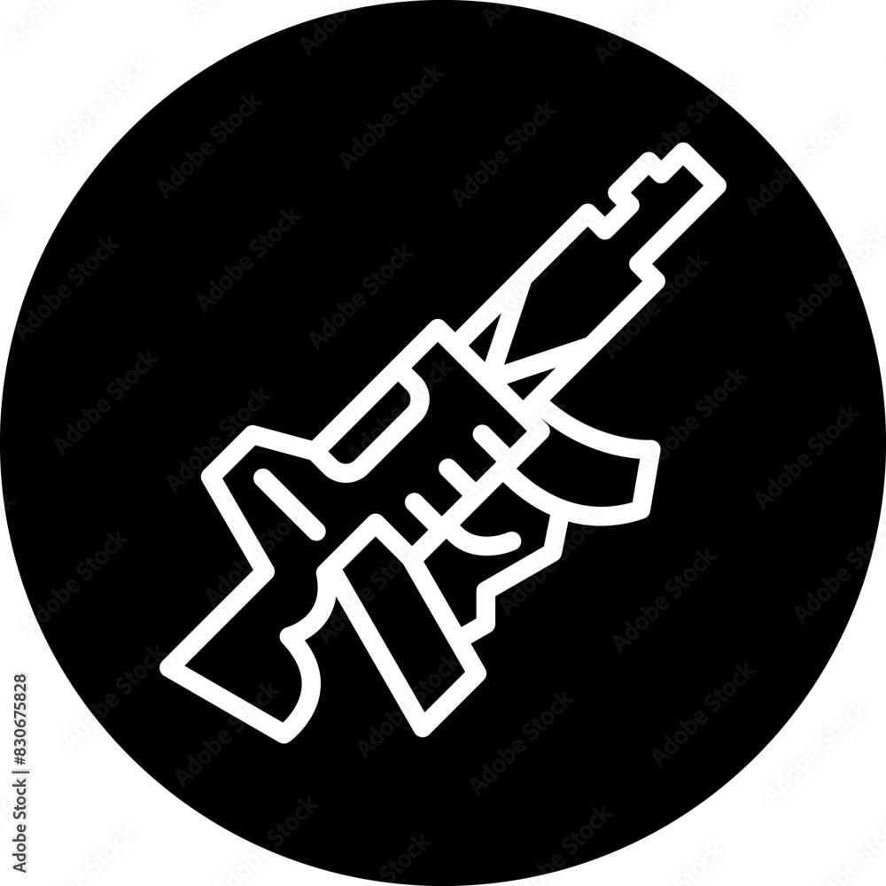 Vector Design Light Machine Gun Icon Style Vector Design Light Machine Gun Icon Style