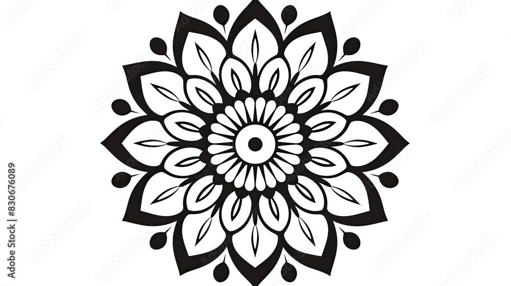 Fototapeta premium flower for coloring page illustration