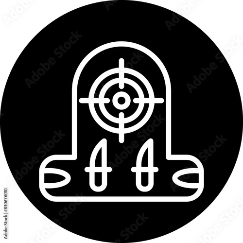 Vector Design Red Dot Sight Icon Style