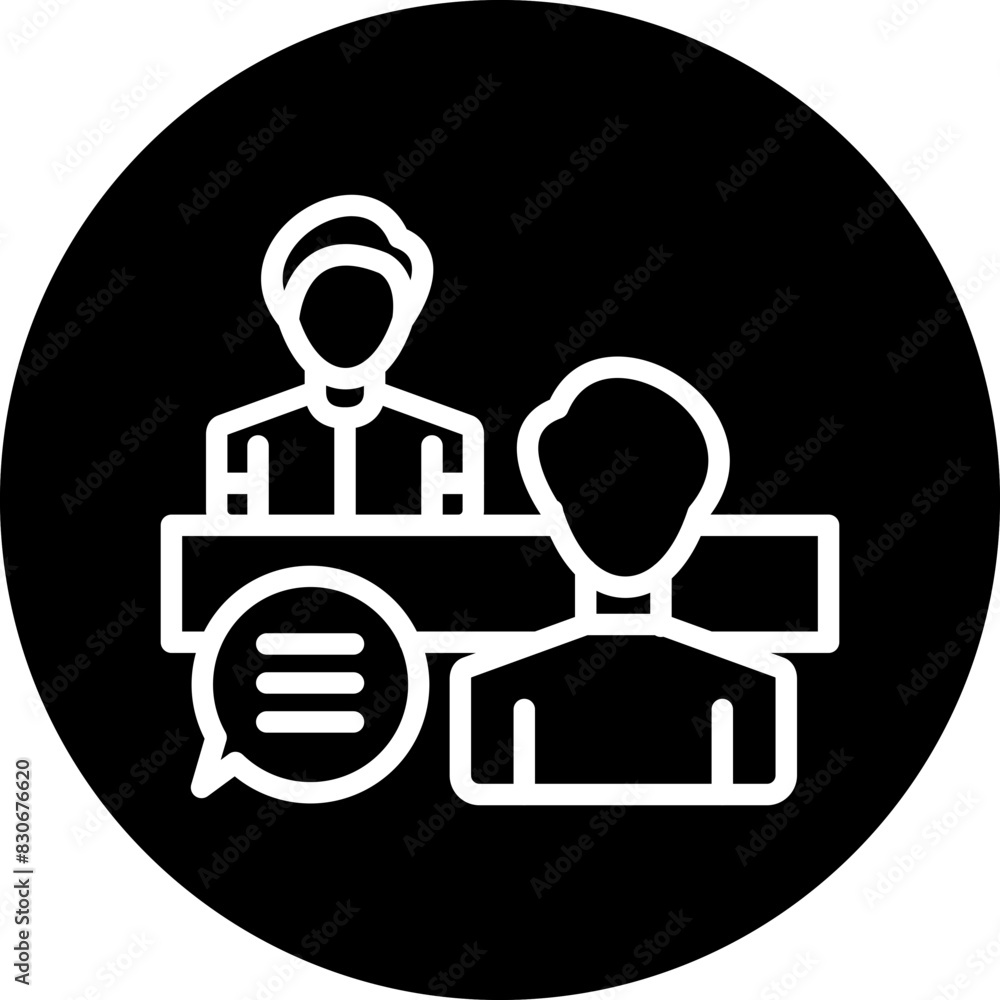 Vector Design Interview Icon Style Vector Design Interview Icon Style