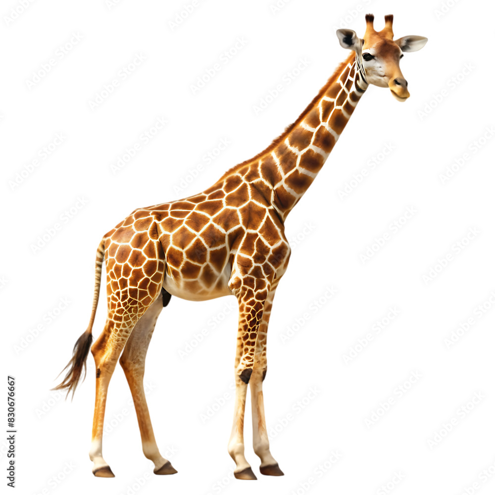Naklejka premium giraffe on transparent background