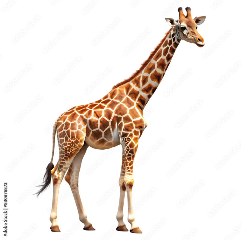 Fototapeta premium giraffe on transparent background