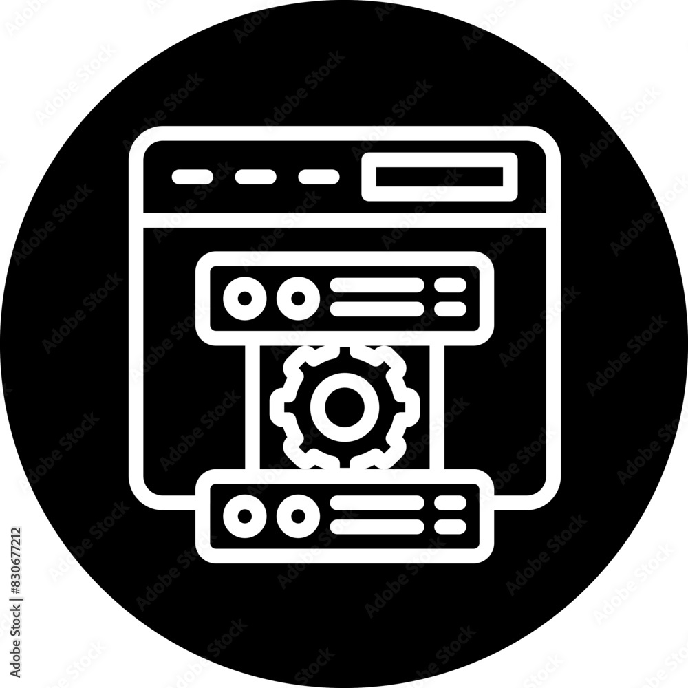 Vector Design Server Side Engineering Icon Style Vector Design Server Side Engineering Icon Style