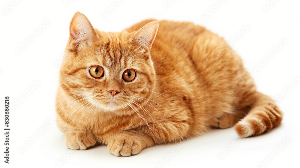 Obraz premium portrait of a cute cat isolated over white background