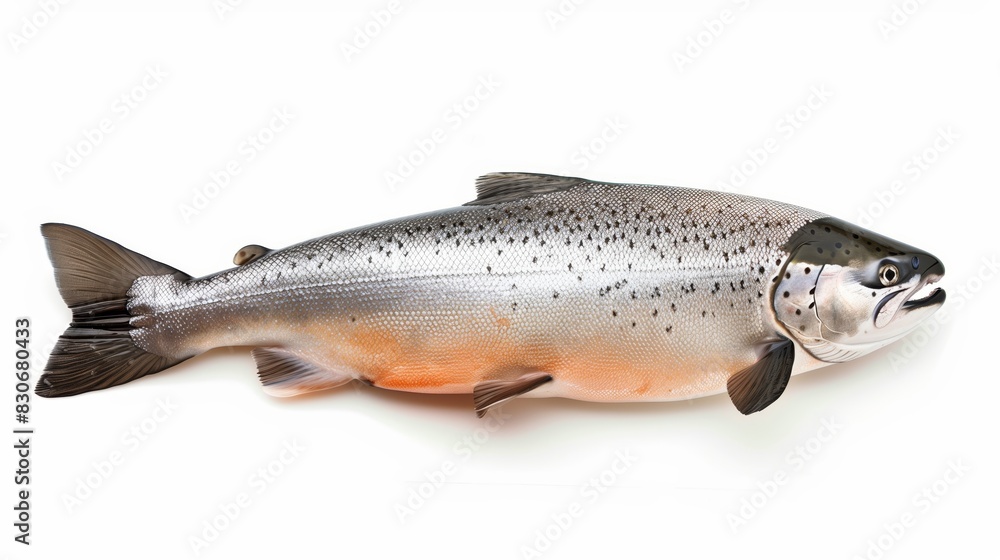 salmon fish isolated over white background salmon fish isolated over white background