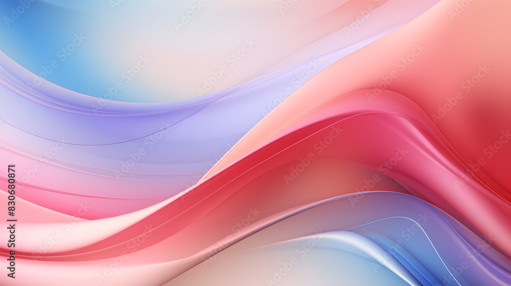 Fototapeta premium Digital colorful soft curves abstract poster web background